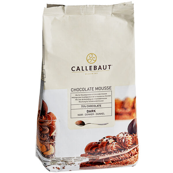 Callebaut Belgian Dark Chocolate Mousse Powder with 75-Percent Belgian Dark Chocolate, 800 Gram