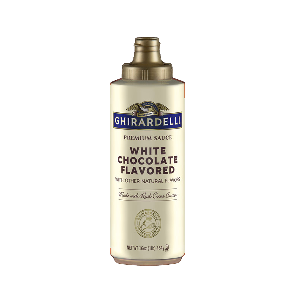 Ghirardelli 12 fl. oz. (16 oz.) White Chocolate Flavoring Sauce